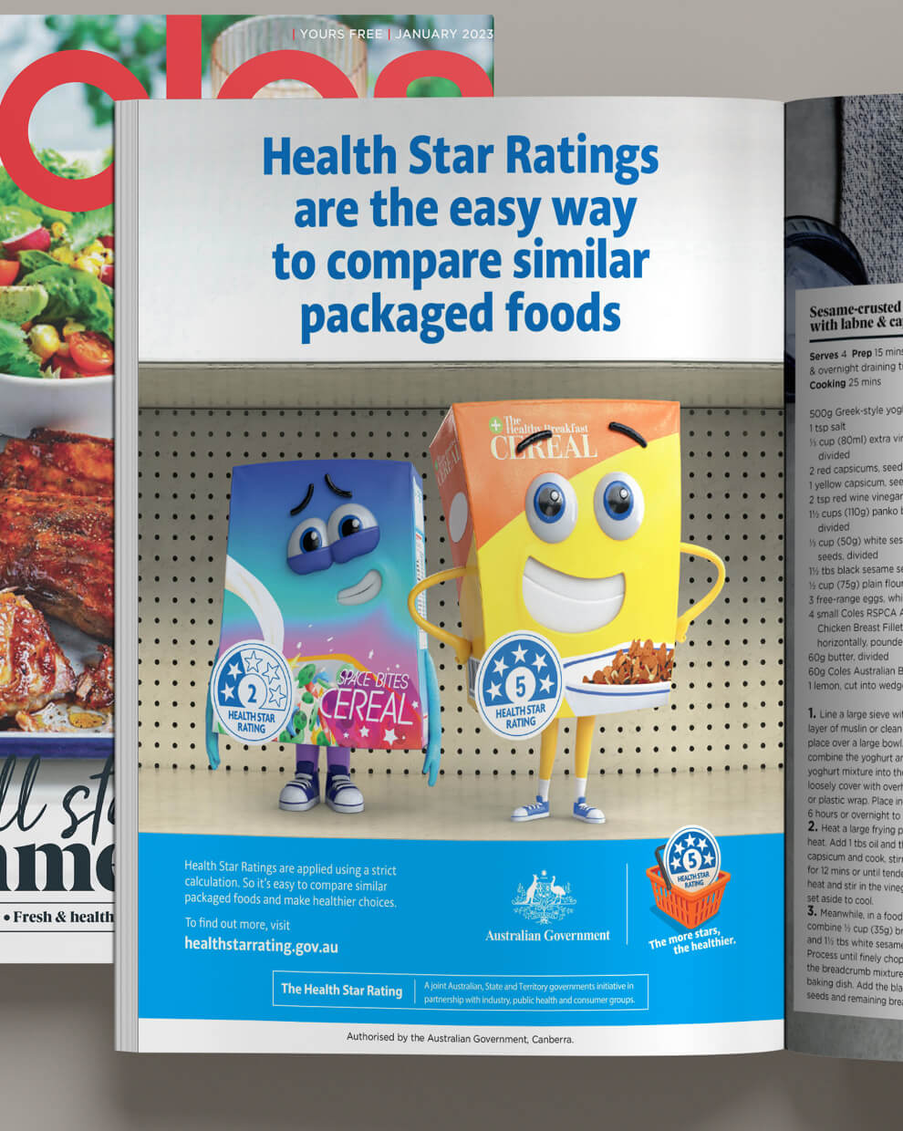 Health Star Rating magazine ad Coles
