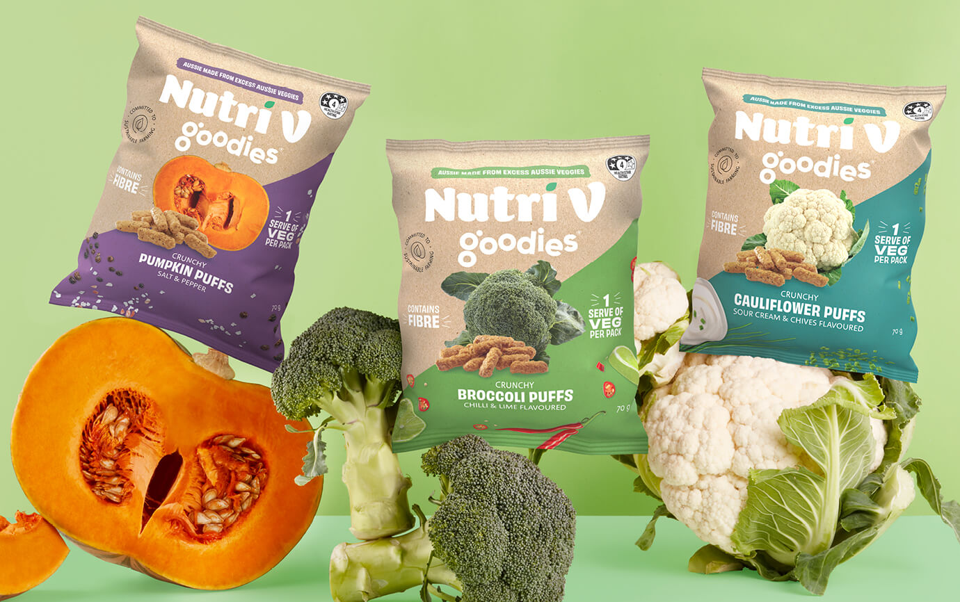 Nutri V packaging with fresh vegetables