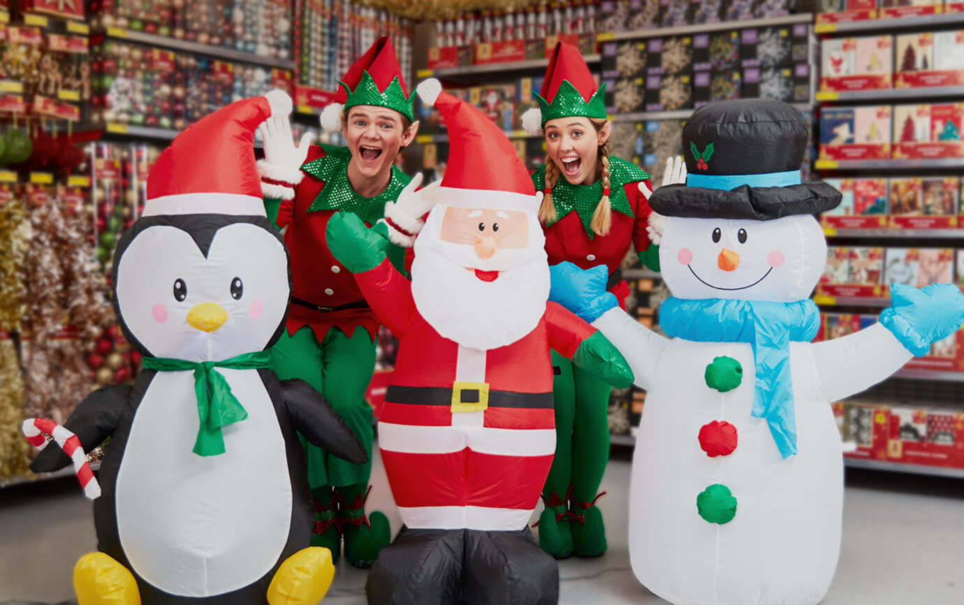 The Reject Shop Christmas Elves inflatables