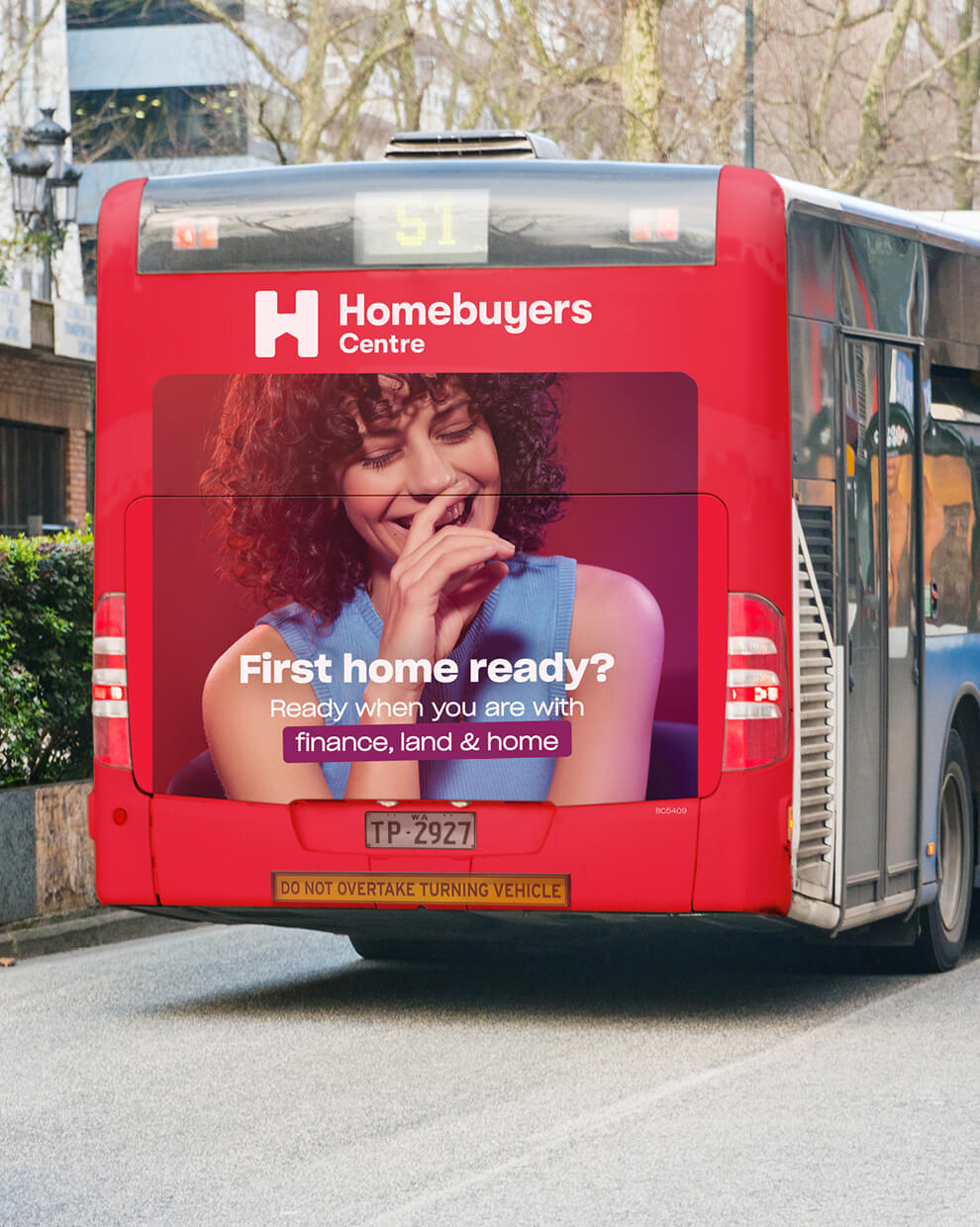 Homebuyers Centre branded bus back