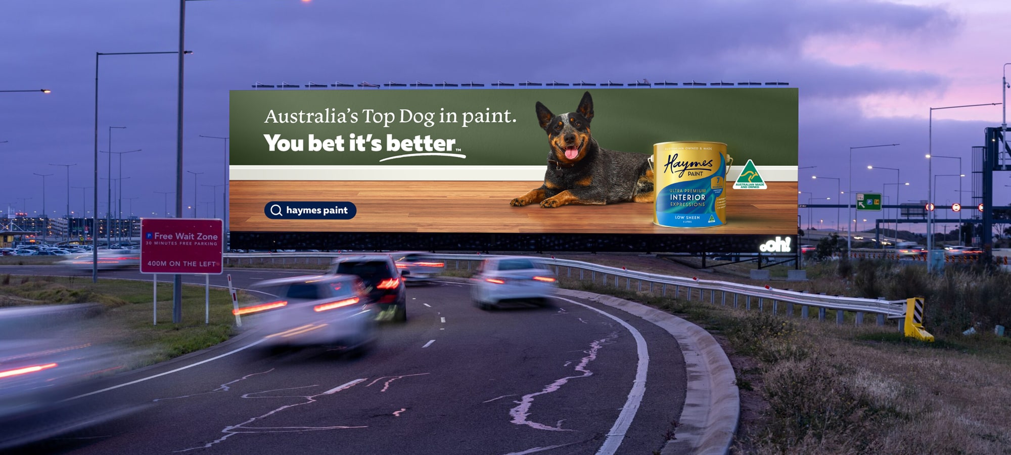 Billboard for top dog in paint